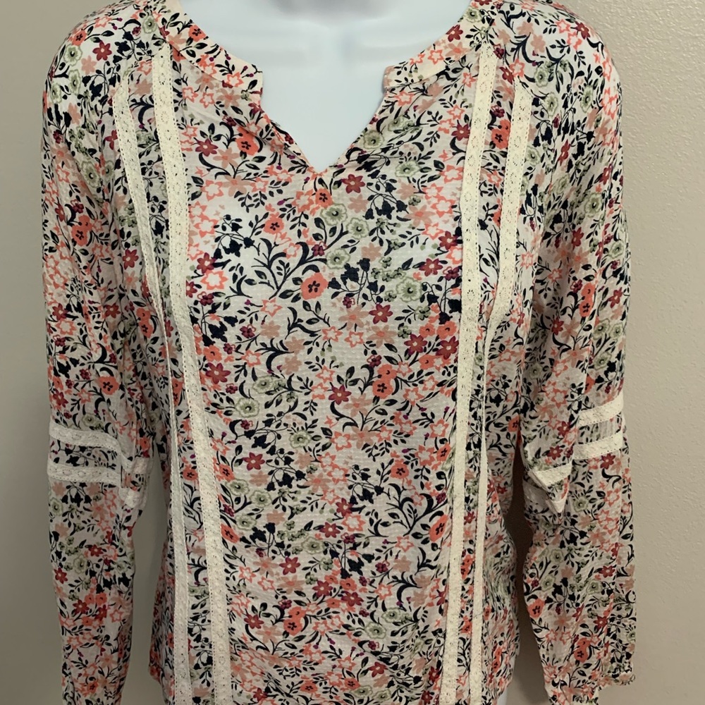 Christopher & banks floral blouse.